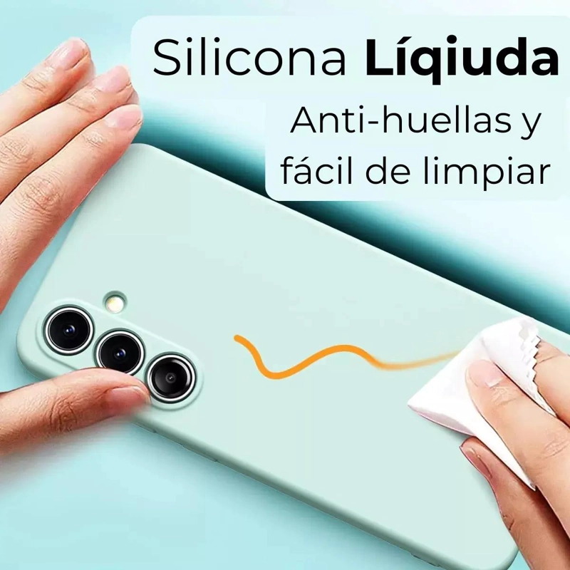 FUNDA PREMIUM COLOR MENTA PARA SAMSUNG S24 FE CON VIDRIO TEMPLADO - 4