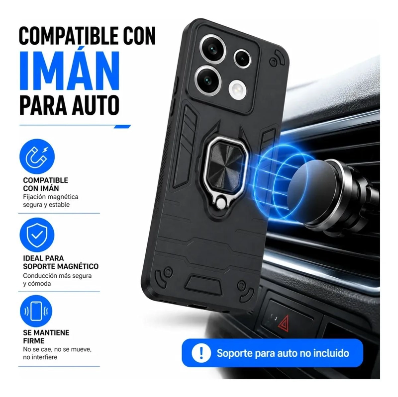CARCASA ANTIGOLPES PARA XIAOMI REDMI NOTE 13 PRO 5G CON SOPORTE - 2