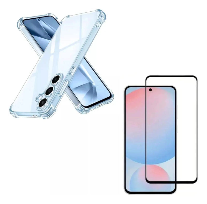 FUNDA SILICONA Y VIDRIO TEMPLADO PARA SAMSUNG GALAXY S24 FE - 1