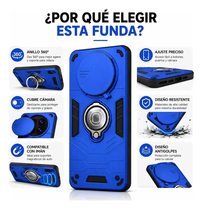 CARCASA ANTIGOLPES PARA HONOR MAGIC 7 LITE CON SOPORTE - 2