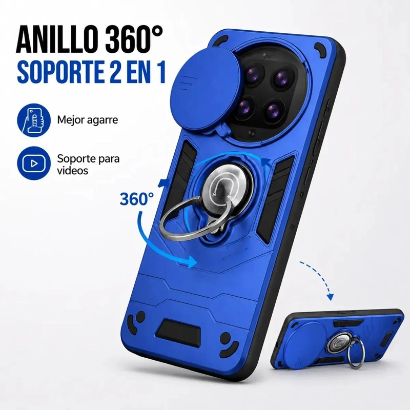 CARCASA ANTIGOLPES PARA HONOR MAGIC 7 LITE CON SOPORTE - 3