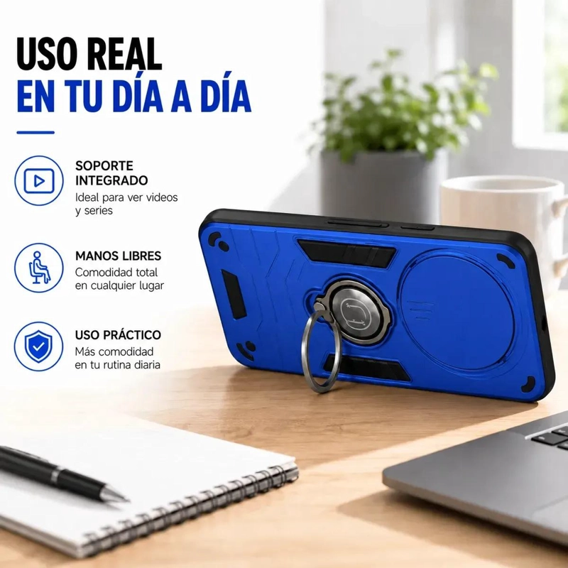CARCASA ANTIGOLPES PARA HONOR MAGIC 7 LITE CON SOPORTE - 4