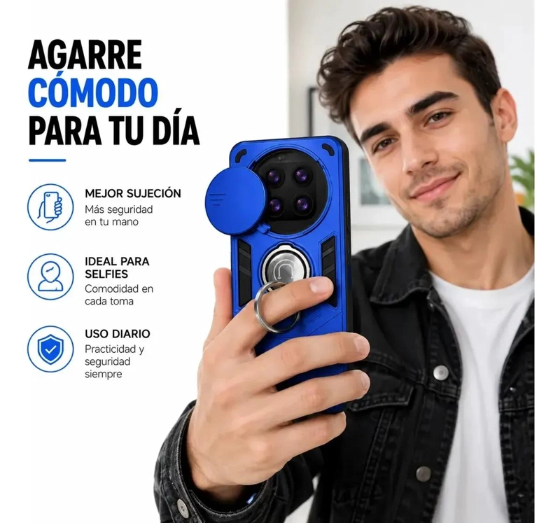 CARCASA ANTIGOLPES PARA HONOR MAGIC 7 LITE CON SOPORTE - 5