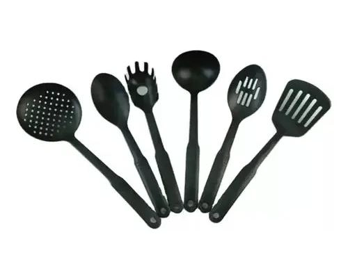 JUEGO DE COCINA 13 PIEZAS CON OLLAS, SARTE N Y UTENSILIOS EN NEGRO - 5