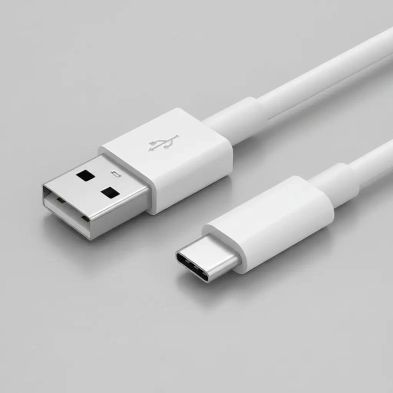 CABLE USB TIPO C 2 METROS PARA CARGA Y DATOS COLOR BLANCO - 4