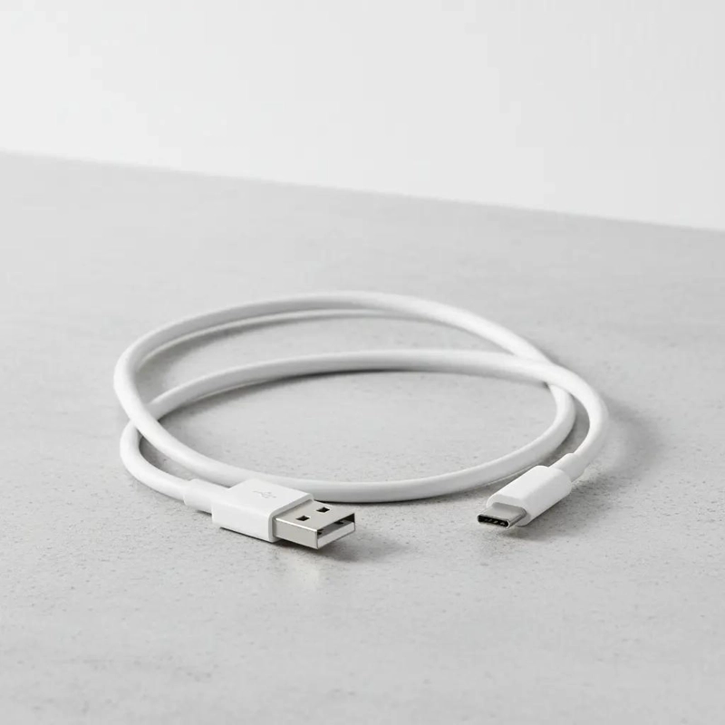 CABLE USB TIPO C 2 METROS PARA CARGA Y DATOS COLOR BLANCO - 7