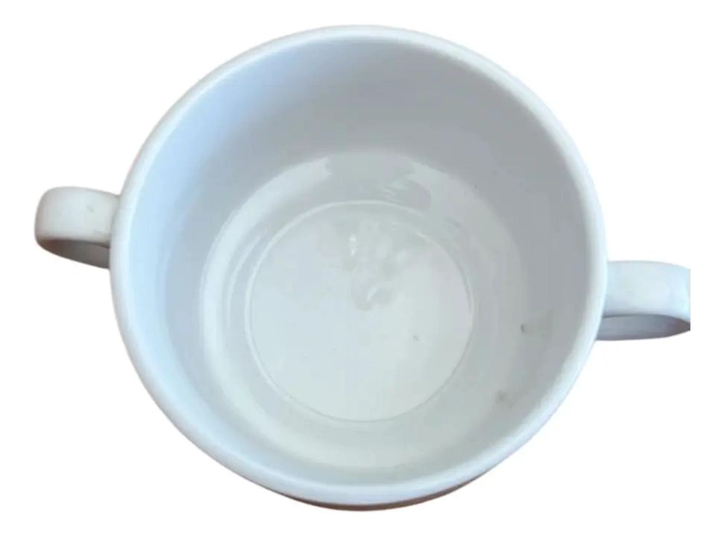 SET DE 4 TAZAS DE CONSOME  CERAMICA BLANCA DE 10 CM - 1