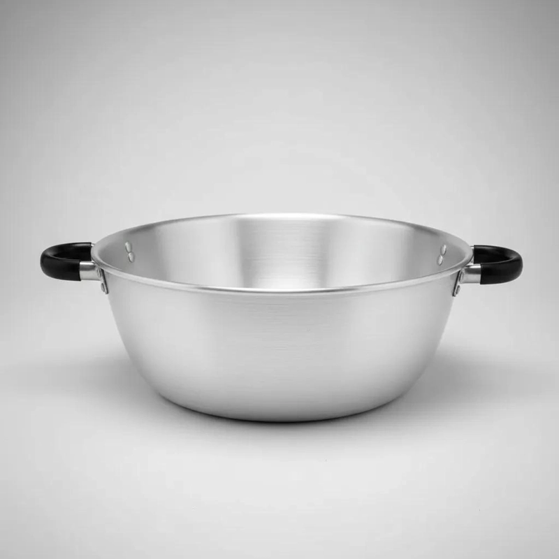 FREIDORA DE ALUMINIO DE 34 CM CON ASAS PARA FRITURA UNIFORME - 3