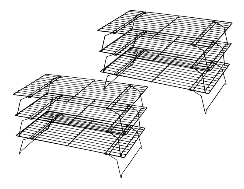 PACK DE 2 REJILLAS APILABLES PARA ENFRIAR GALLETAS Y ALIMENTOS - 1