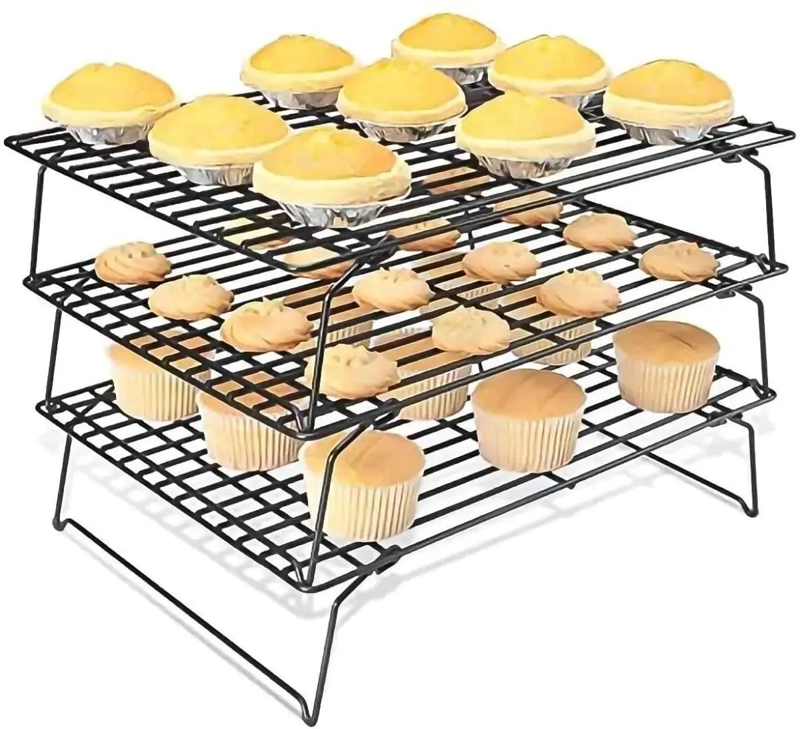 PACK DE 2 REJILLAS APILABLES PARA ENFRIAR GALLETAS Y ALIMENTOS - 2