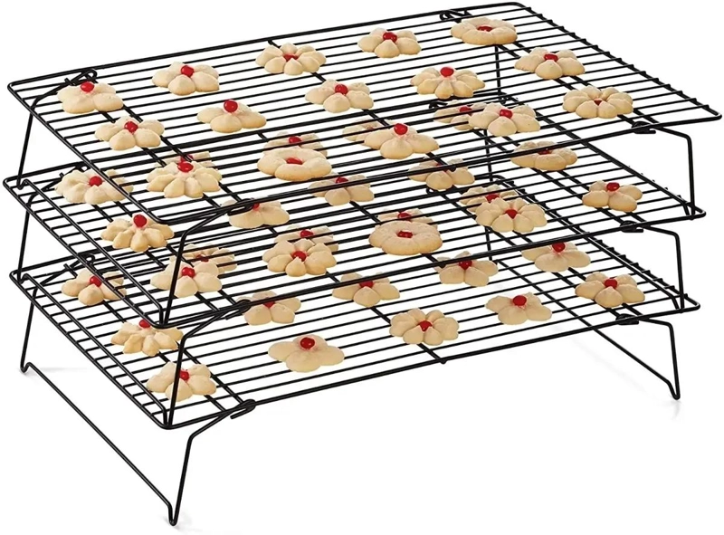 PACK DE 2 REJILLAS APILABLES PARA ENFRIAR GALLETAS Y ALIMENTOS - 4