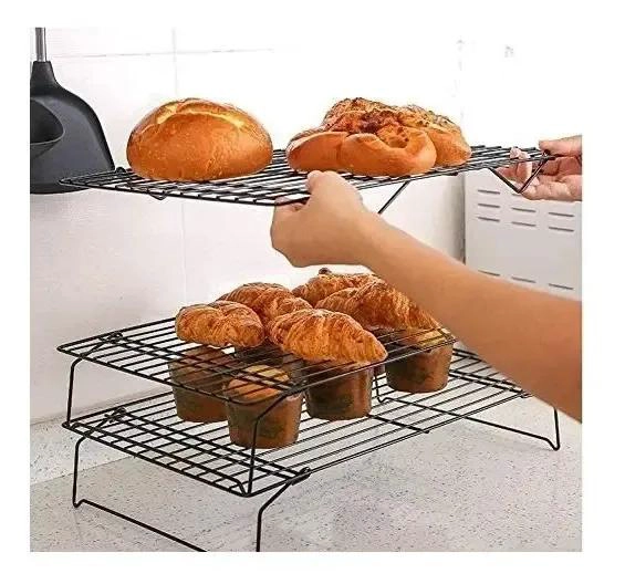PACK DE 2 REJILLAS APILABLES PARA ENFRIAR GALLETAS Y ALIMENTOS - 6