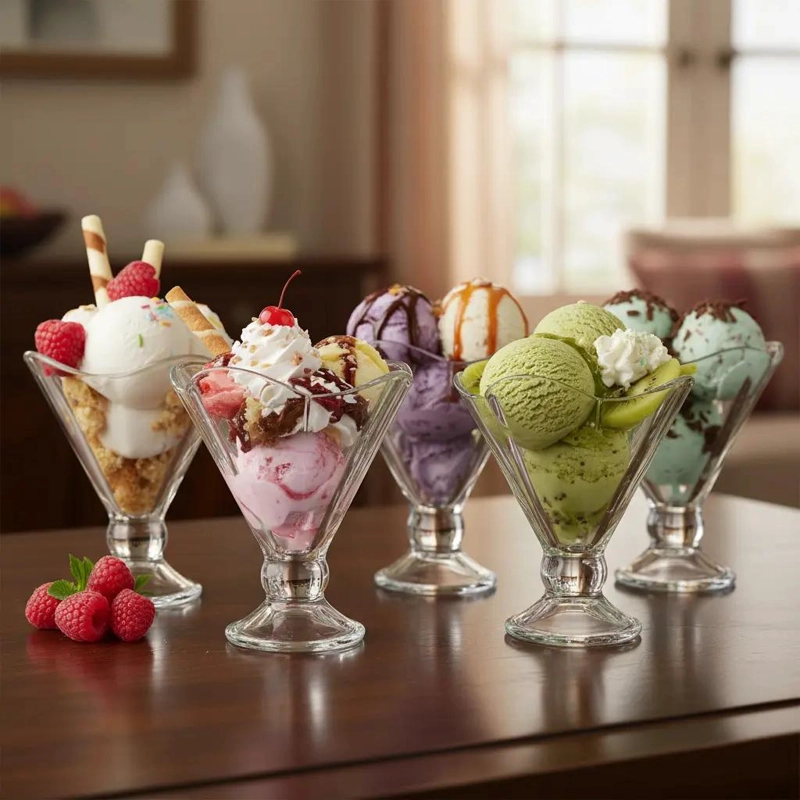 SET DE 6 COPAS TULIPAN PARA HELADOS Y POSTRES DE 170 ML - 1