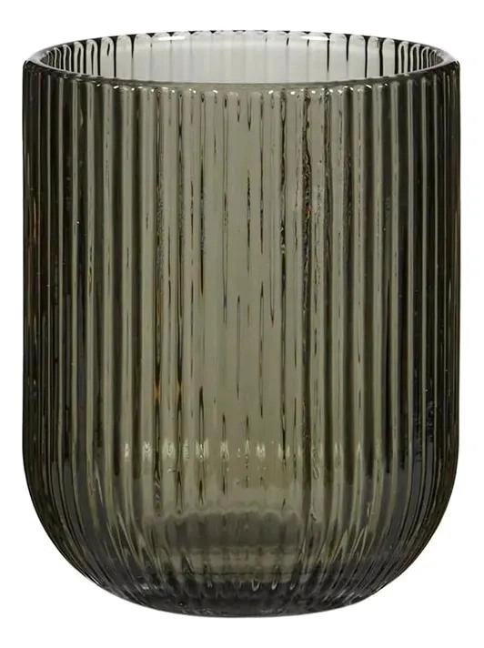 SET DE 6 VASOS ACANALADOS ORIGAMI 250ML COLOR GRIS - 2