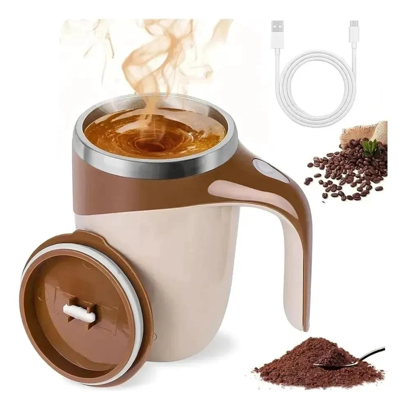 TAZA BATIDORA MAGNE TICA RECARGABLE USB PARA BEBIDAS CALIENTES Y FRIAS - 1