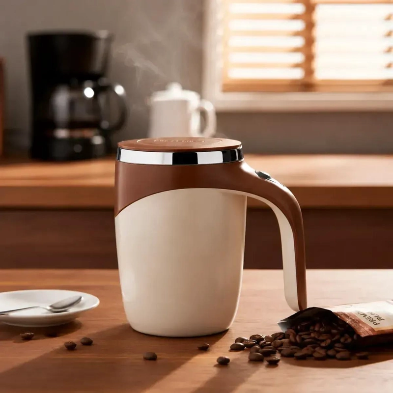 TAZA BATIDORA MAGNE TICA RECARGABLE USB PARA BEBIDAS CALIENTES Y FRIAS - 7