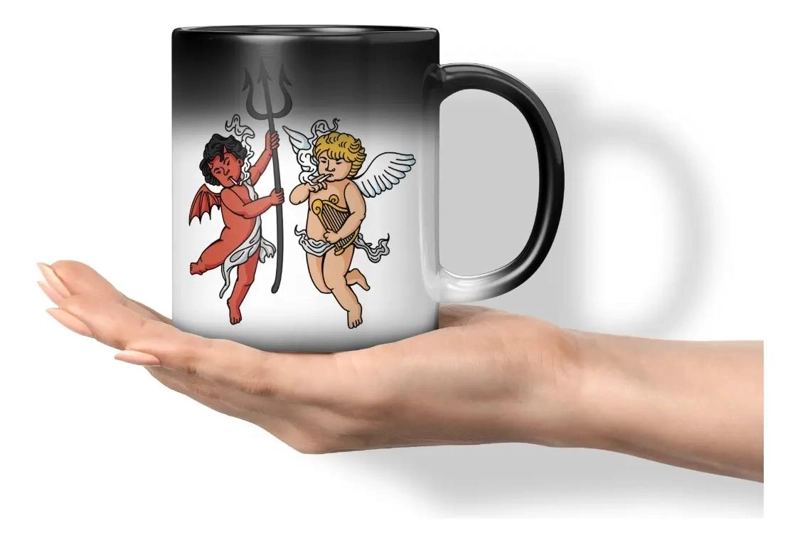 TAZA MAGICA QUE CAMBIA DE COLOR CON BEBIDAS CALIENTES - 1