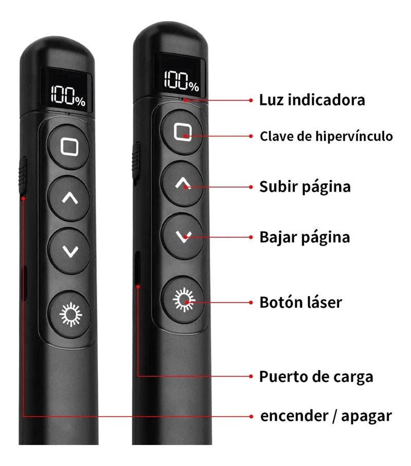 PUNTERO LASER INALAMBRICO PARA PRESENTACIONES CON CONTROL REMOTO - 3