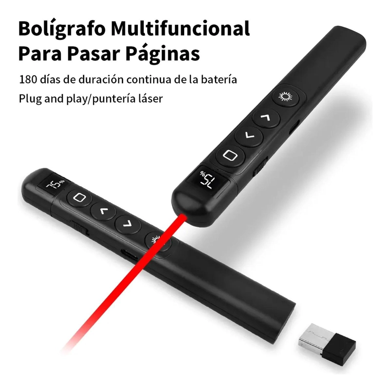 PUNTERO LASER INALAMBRICO PARA PRESENTACIONES CON CONTROL REMOTO - 7