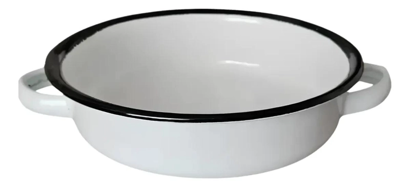 PAILA ENLOZADA BLANCA IDEAL PARA COCINAR CON ESTILO - 1