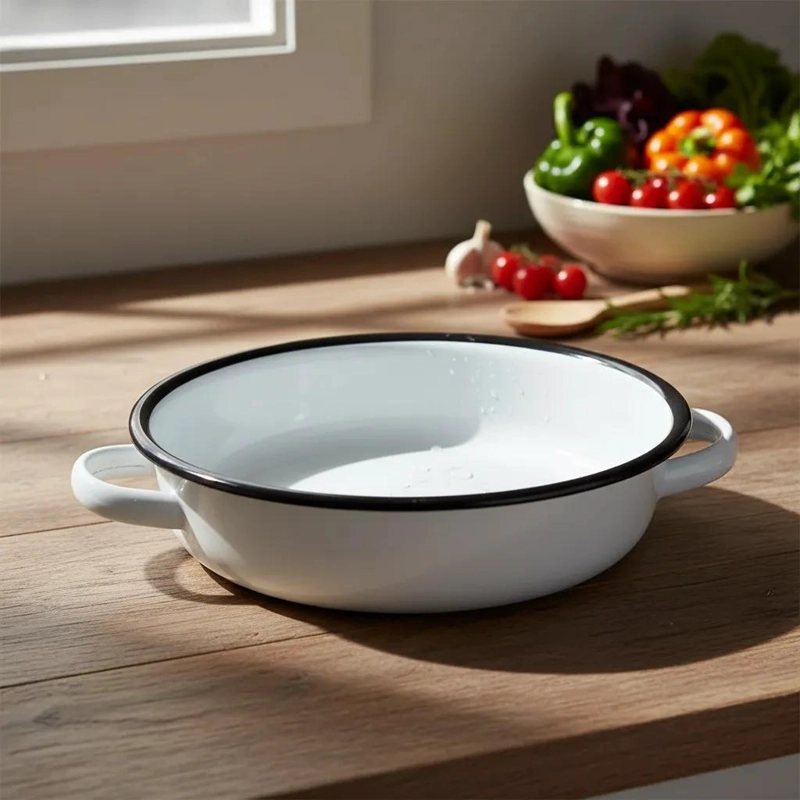 PAILA ENLOZADA BLANCA IDEAL PARA COCINAR CON ESTILO - 3