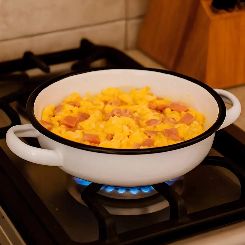 PAILA ENLOZADA BLANCA IDEAL PARA COCINAR CON ESTILO - 6