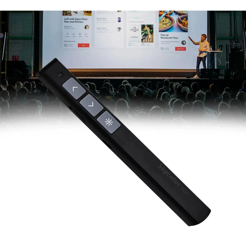 PUNTERO LASER INALAMBRICO CON CONTROL REMOTO Y CARGA USB - 1