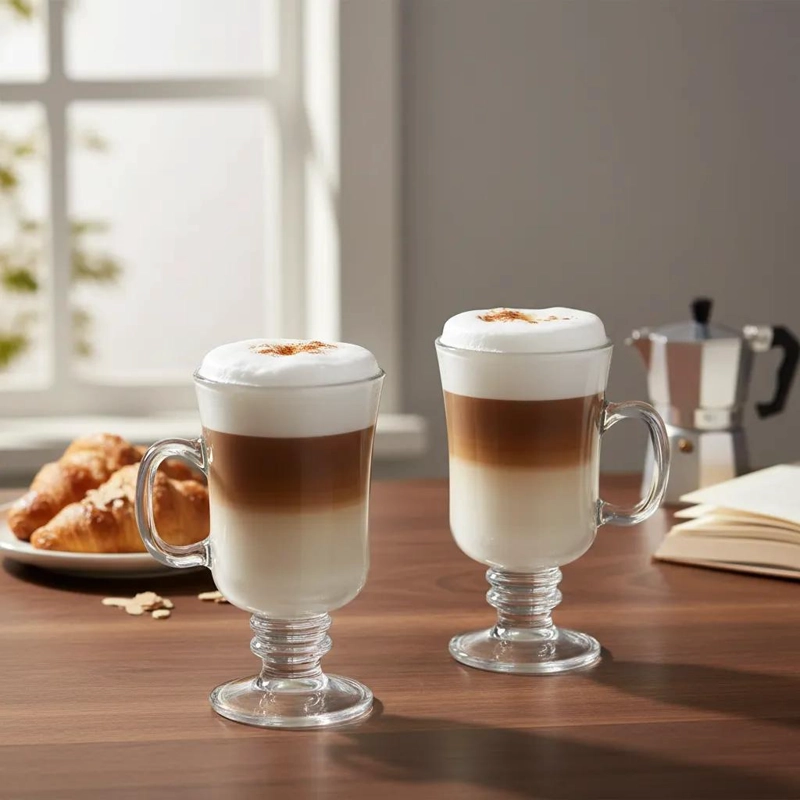 SET DE 6 TAZAS DE VIDRIO PARA CAFE  DE 245ML - 2