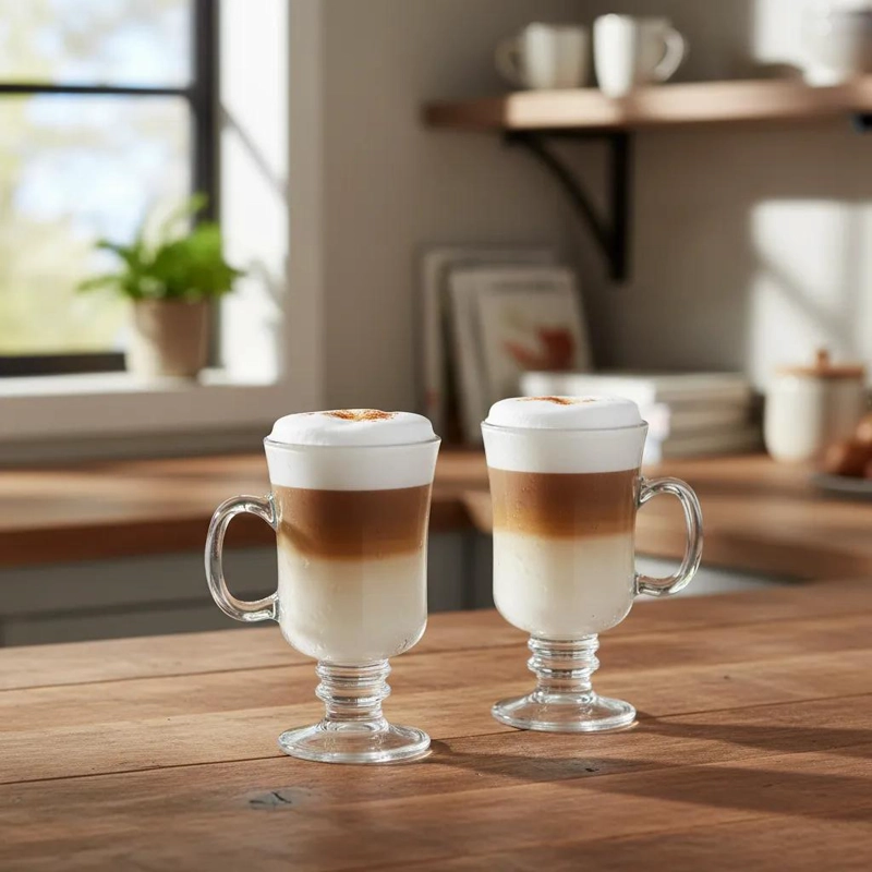 SET DE 6 TAZAS DE VIDRIO PARA CAFE  DE 245ML - 5