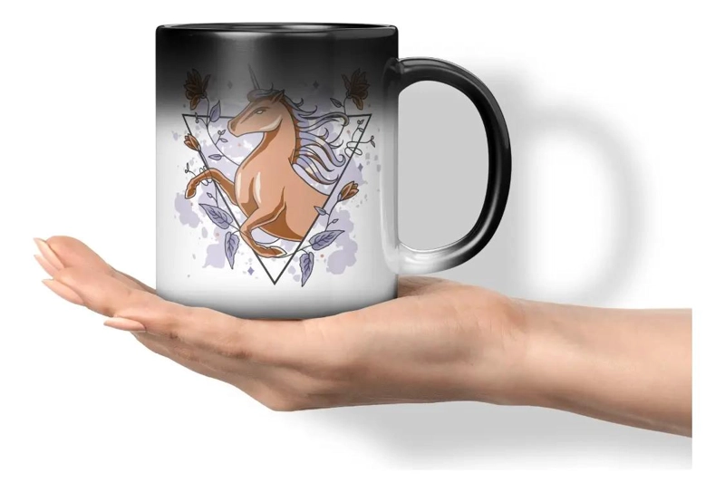 TAZA MAGICA QUE CAMBIA DE COLOR CON DISEÑO DE UNICORNIO - 1