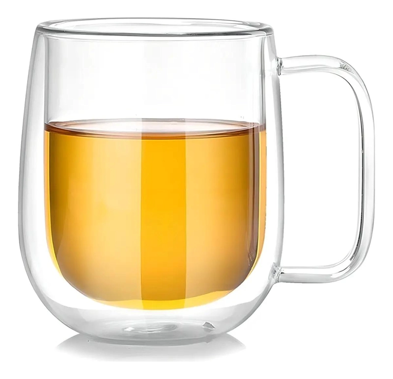 PACK DE 2 TAZAS DOBLE PARED DE VIDRIO 250ML PARA BEBIDAS CALIENTES - 6