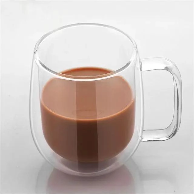 PACK DE 2 TAZAS DOBLE PARED DE VIDRIO 250ML PARA BEBIDAS CALIENTES - 7
