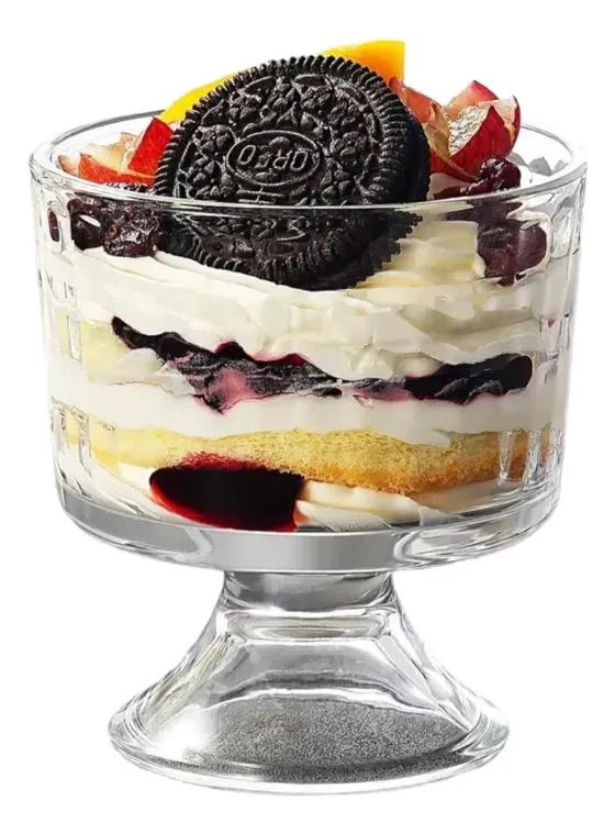 SET DE 6 VASOS DE POSTRE PARA HELADO DE VIDRIO TRANSPARENTE - 1