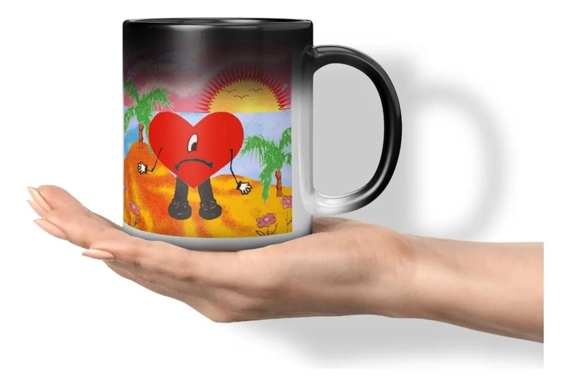 TAZA MAGICA QUE CAMBIA DE COLOR CON AGUA CALIENTE 320 ML - 1