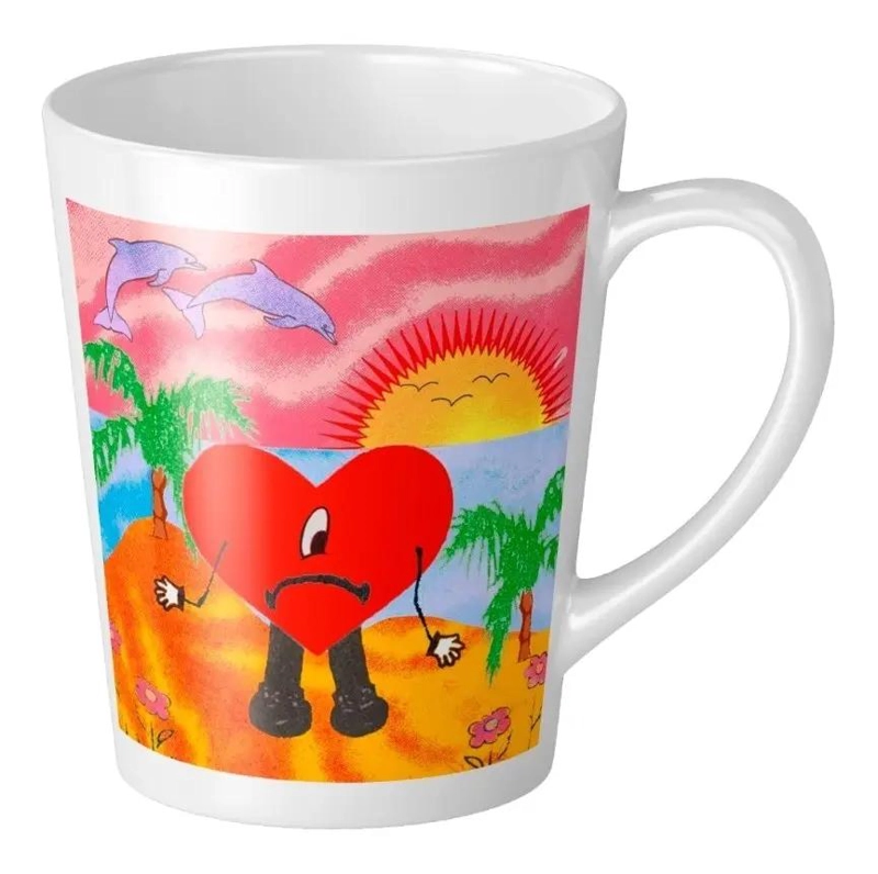 TAZA CONICA DE CERAMICA 12 ONZAS PARA BEBIDAS FRIAS Y CALIENTES - 1