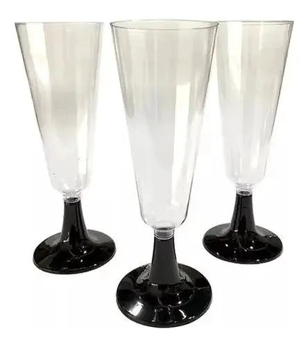 PACK DE 24 COPAS DE ACRILICO TRANSPARENTE PARA CHAMPAGNE - 1