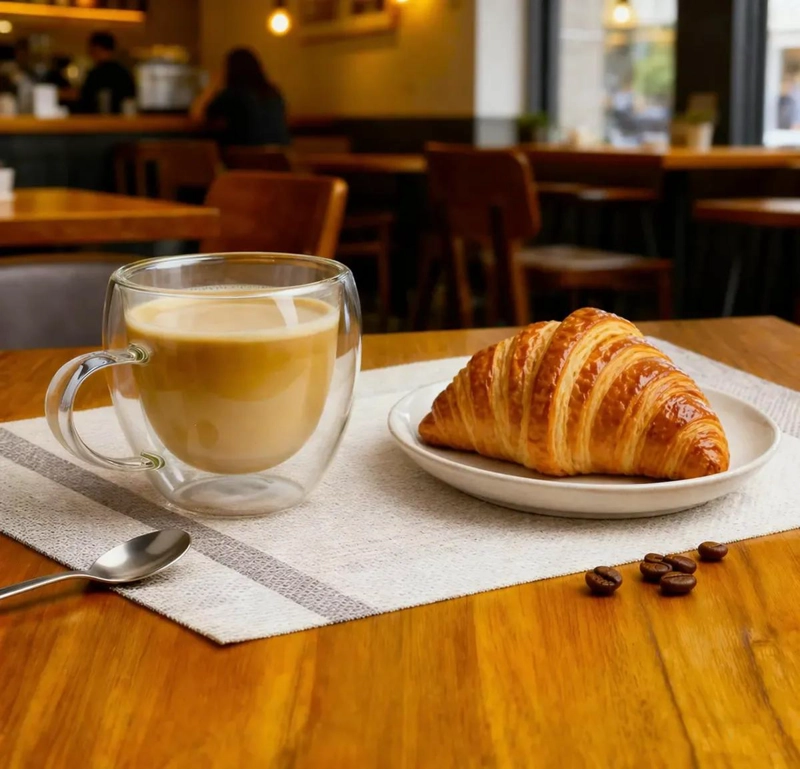 TAZA DOBLE PARED 250ML PARA CAFE  Y TE  ELEGANTE - 1