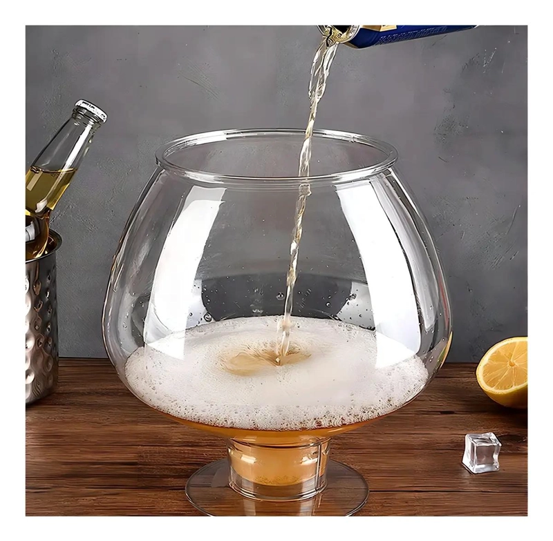 COPA GIGANTE DE VIDRIO 1 LITRO PARA BEBIDAS Y COCTELES - 3