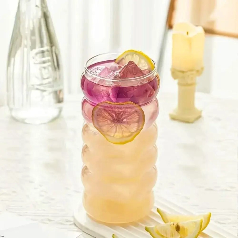 SET DE 2 VASOS DE VIDRIO CON TAPA DE BAMBU Y BOMBILLA 350ML - 4