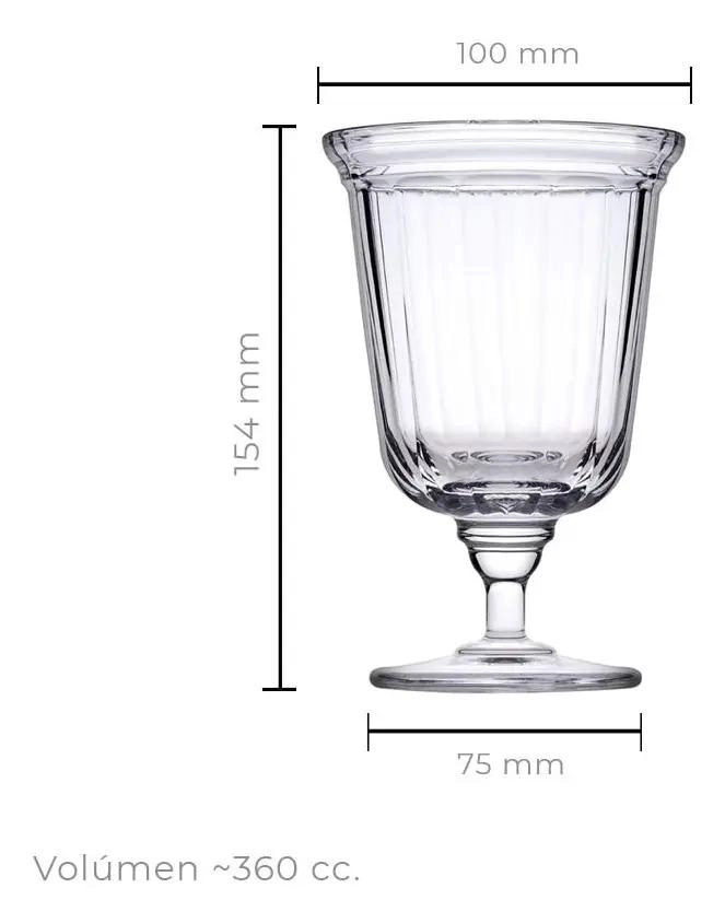 COPA DE VIDRIO PARA HELADO Y POSTRES 360 CC CON DISEÑO ELEGANTE - 3