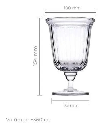 COPA DE VIDRIO PARA HELADO Y POSTRES 360 CC CON DISEÑO ELEGANTE - 4