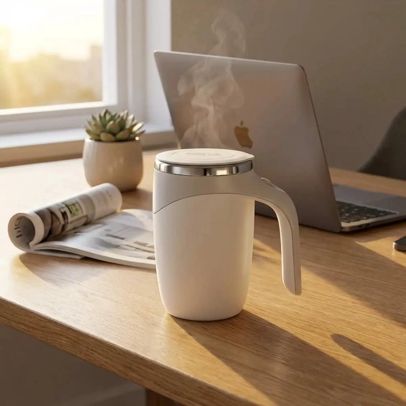 TAZA BATIDORA AUTOMATICA USB DE 380 ML PARA MEZCLA RAPIDA - 1