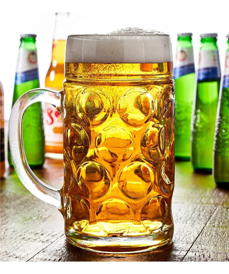 VASO CERVECERO GRANDE DE VIDRIO 1.3 LITROS PARA BEBIDAS - 2