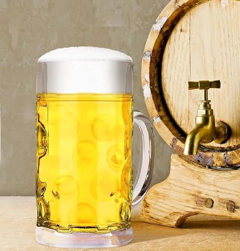 VASO CERVECERO GRANDE DE VIDRIO 1.3 LITROS PARA BEBIDAS - 4