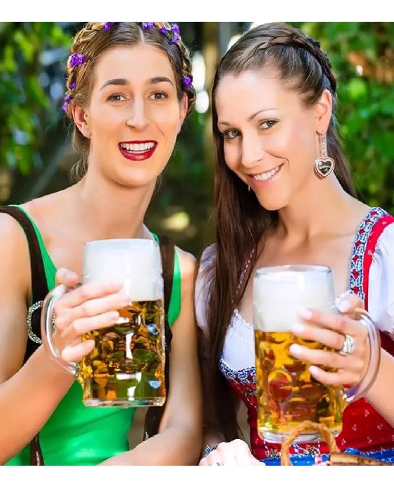 VASO CERVECERO GRANDE DE VIDRIO 1.3 LITROS PARA BEBIDAS - 5