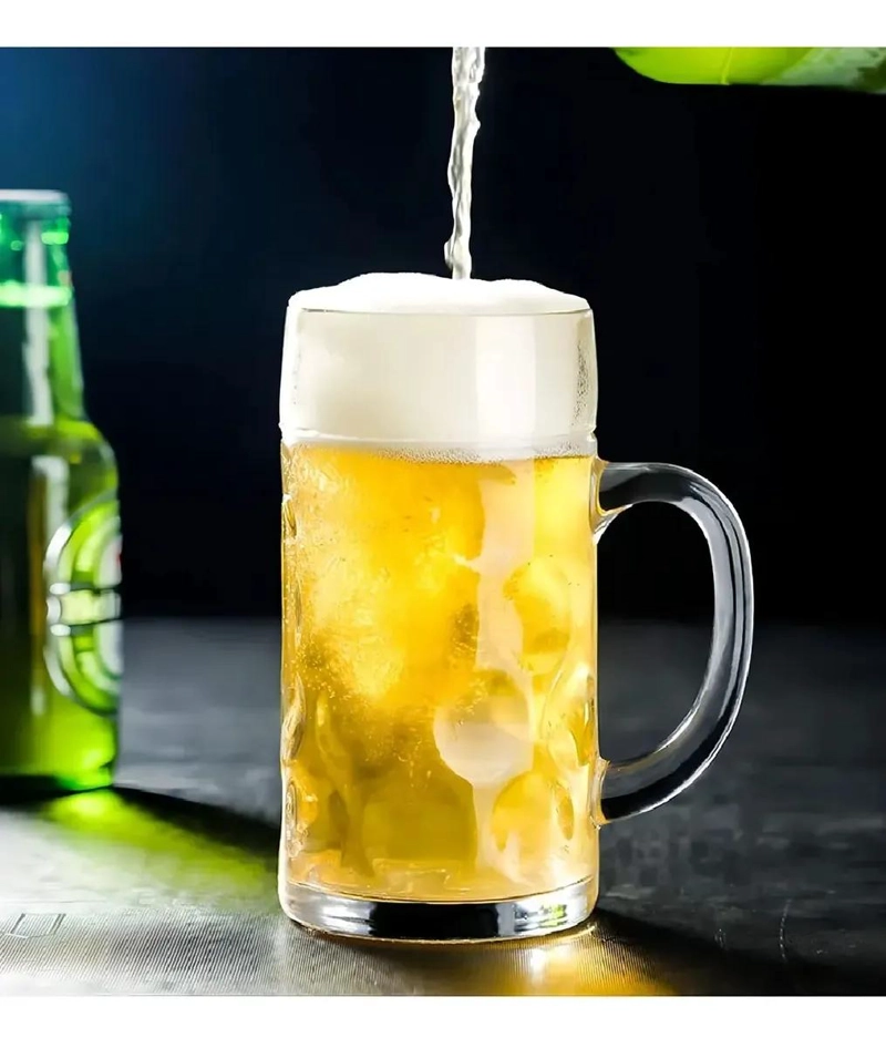 VASO CERVECERO GRANDE DE VIDRIO 1.3 LITROS PARA BEBIDAS - 8