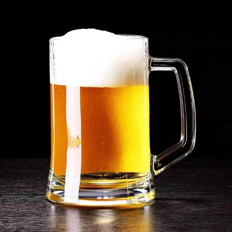 SET DE 2 JARROS CERVECEROS DE VIDRIO 650 ML CON MANIJA ERGONOMICA - 5