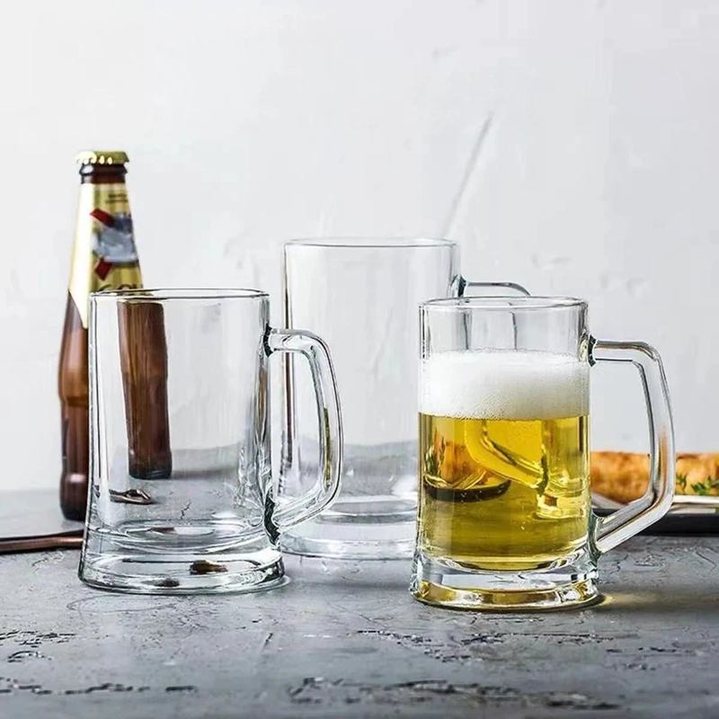 SET DE 2 JARROS CERVECEROS DE VIDRIO 650 ML CON MANIJA ERGONOMICA - 6