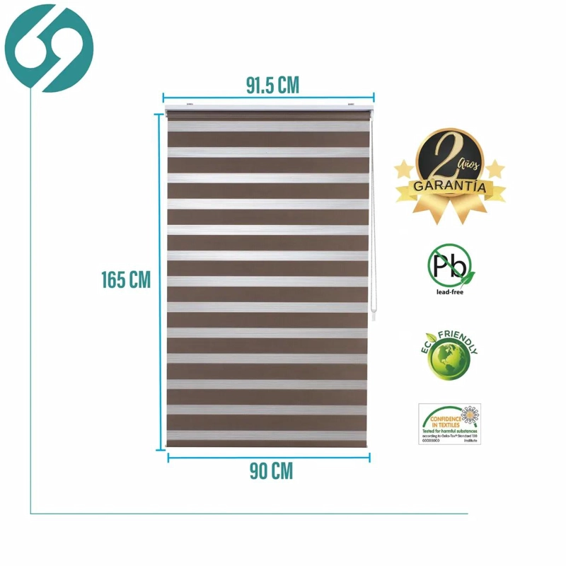 CORTINA ROLLER DUO ZEBRA DIA Y NOCHE 90 X 165 CM - 2