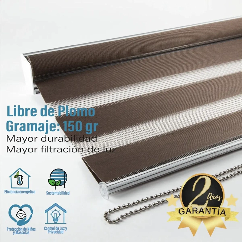 CORTINA ROLLER DUO ZEBRA DIA Y NOCHE 90 X 165 CM - 4
